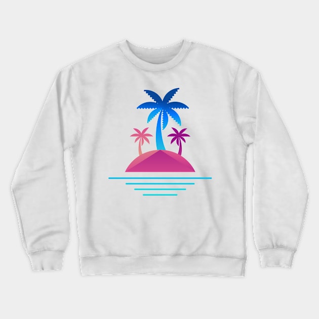 Island paradise island retro unique retro style Crewneck Sweatshirt by FromBerlinGift